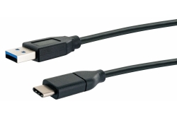 Schwaiger USB-Kabel 3.0 St. A auf 3.1 TypC 0,15m Schwarz