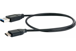Schwaiger USB-Kabel 3.0 St. A auf 3.1 TypC 0,15m Schwarz