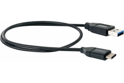 Schwaiger USB-Kabel 3.0 St. A auf 3.1 TypC 0,15m Schwarz