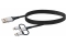 Schwaiger Ladekabel USB 2.0 A > 3-in-1 1,5m Schwarz/Silber
