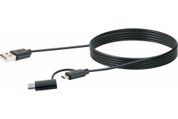 Schwaiger USB-Kabel 3.1 C auf 2.0 Micro B 1m geschirmt