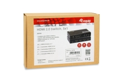 Equip Switch HDMI2.0 3-In/1-Out +Fernbed. 4K/60Hz 18Gbps