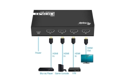 Equip Switch HDMI2.0 3-In/1-Out +Fernbed. 4K/60Hz 18Gbps
