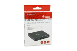 Equip HDMI1.4 2-Port Splitter Ultra Slim 4K/ 30Hz schwarz EndlessOS