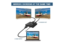 Equip HDMI1.4 2-Port Splitter Ultra Slim 4K/ 30Hz schwarz EndlessOS