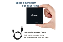 Equip HDMI1.4 2-Port Splitter Ultra Slim 4K/ 30Hz schwarz EndlessOS