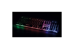 MANHATTAN USB-Gaming-Tastatur mit LEDs und Metallunterseite