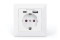 DIGITUS Unterputzdose 230V + 1 x USB-A + 1 x USB-C Reinweiss