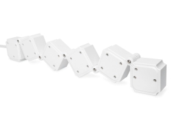DIGITUS Steckdosenleiste 4x + 2USB, Schalter, Flexibel 1,6m