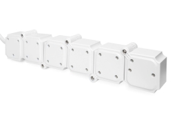 DIGITUS Steckdosenleiste 4x + 2USB, Schalter, Flexibel 1,6m