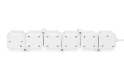 DIGITUS Steckdosenleiste 4x + 2USB, Schalter, Flexibel 1,6m