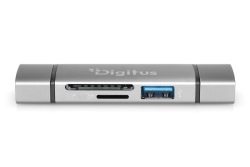 DIGITUS Reader USB-C + USB 3.0, SD + Micro SD + USB3.0 OTG