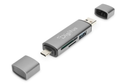 DIGITUS Reader USB-C + USB 3.0, SD + Micro SD + USB3.0 OTG