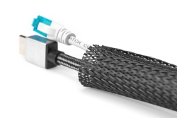 DIGITUS Flexibler Kabelschlauch mit Klettverschluss 2m schwa