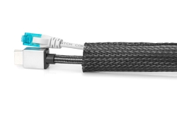 DIGITUS Flexibler Kabelschlauch mit Klettverschluss 2m schwa