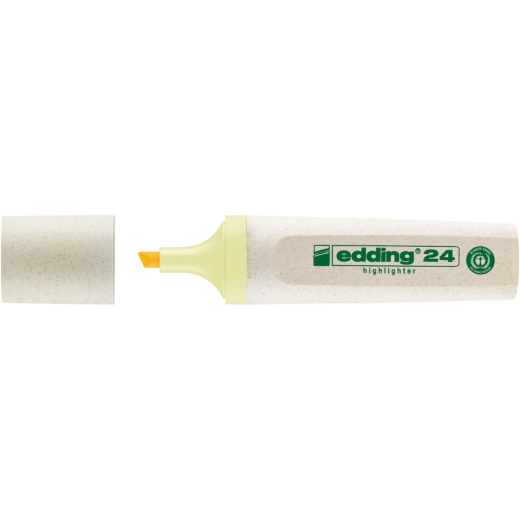 24 EcoLine Textmarker - nachfüllbar, pastellgelb