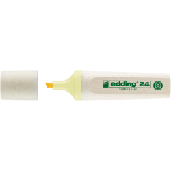 24 EcoLine Textmarker - nachfüllbar, pastellgelb