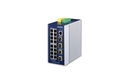PLANET Industrial L3+ 16-Port 1000T + 4Port 1000X SFP