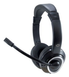 CONCEPTRONIC Headset Stereo AUX/Mikro/Bedien. 2.00m sw