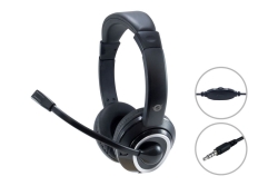 CONCEPTRONIC Headset Stereo AUX/Mikro/Bedien. 2.00m sw
