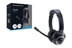 CONCEPTRONIC Headset Stereo AUX/Mikro/Bedien./Split.2.00m sw