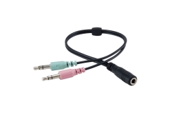 CONCEPTRONIC Headset Stereo AUX/Mikro/Bedien./Split.2.00m sw