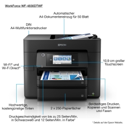 EPSON WorkForce Pro WF-4830DTWF 4-in-1 Tinten-Multi