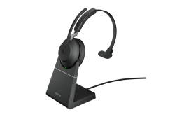 Jabra Headset Evolve2 65 UC Mono, inkl. Link 380a & Ladesta.