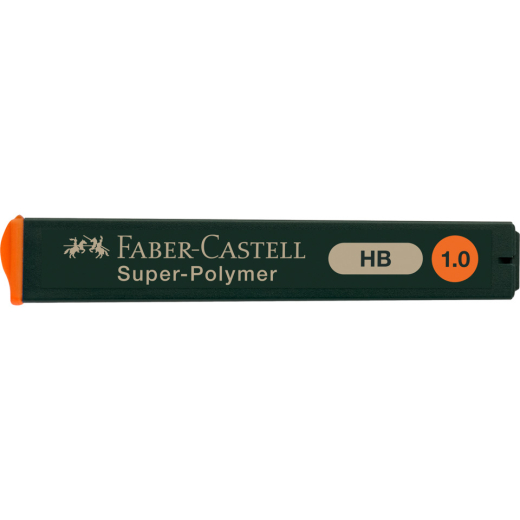 Feinmine SUPER POLYMER - 0,9/1 mm, HB, schwarz, 12 Minen