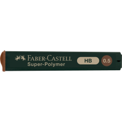 Feinmine SUPER-POLYMER - 0,5 mm, HB, schwarz, 12 Minen