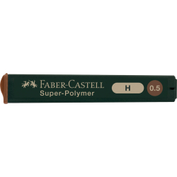 Feinmine SUPER POLYMER - 0,5 mm, H, schwarz, 12 Minen