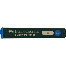Feinmine SUPER POLYMER - 0,7 mm, B, schwarz, 12 Minen