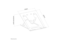 Neomounts NOT-Ständer bis 17 faltbar, silber