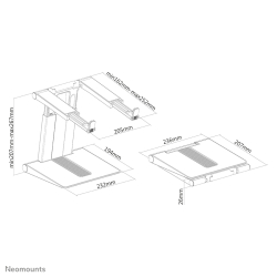 Neomounts NOT-Ständer bis 17 6 Höh.,faltbar, Sil