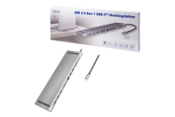 Logilink Dockingstation USB 3.2, 2x HDMI 11-Port, PD5, schw.