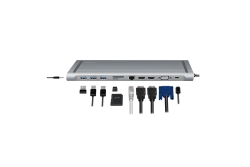Logilink Dockingstation USB 3.2, 2x HDMI 11-Port, PD5, schw.