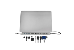 Logilink Dockingstation USB 3.2, 2x HDMI 11-Port, PD5, schw.