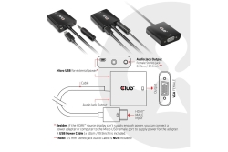 Club3D Adapter HDMI 1.4 > VGA (mit Audio) St/Bu retail