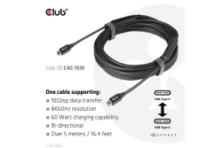 Club3D Kabel USB 3.2 Typ C 5m aktiv St/St retail