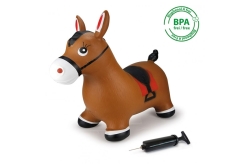 Jamara Hüpftier Pferd braun mit Pumpe 1+