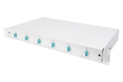 DIGITUS LWL Spleißbox 1HE bestückt 6x LC DX...