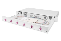 DIGITUS LWL Spleißbox 1HE bestückt 6x LC DX...