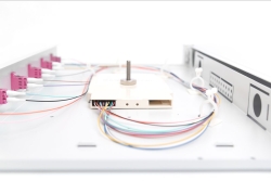 DIGITUS LWL Spleißbox 1HE bestückt 6x LC DX OM4 grau