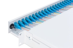 DIGITUS LWL Spleißbox 1HE bestückt 24x LC DX OS2 grau