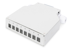 DIGITUS Hutschienen Spleißbox für 8 LC/DX...