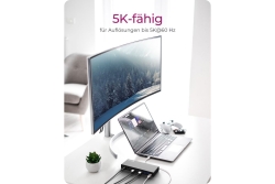 Dockingstation IcyBox USB Type-C mit 2 Videoschnittstellen retail