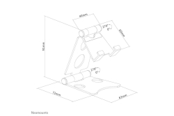 Neomounts Smartphone-Ständer bis 6,5 faltb. sil.