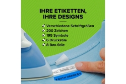 DYMO LetraTag-Band Papier 12mm x 4m schwarz->weiss