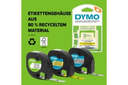 DYMO LetraTag-Band Papier 12mm x 4m schwarz->weiss