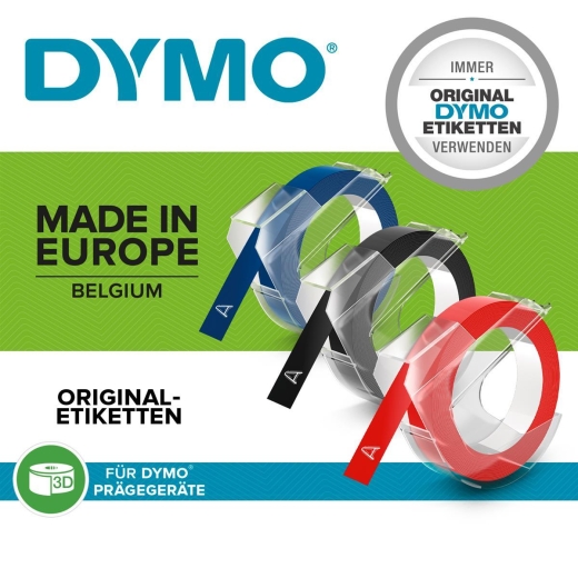 DYMO Prägeband 9mm x 3m glänzend blau